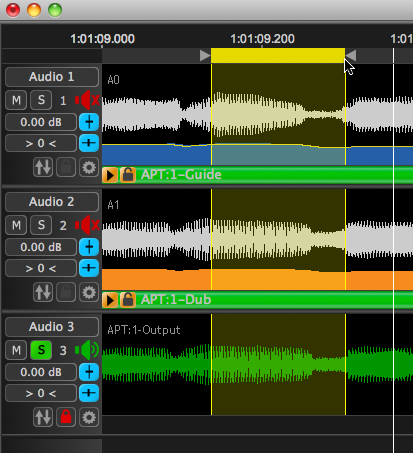 Playback Range Selected